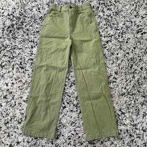 Madewell Emmett Wideleg Pants Green